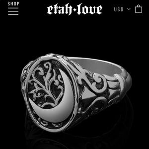 Etah Love High Priestess Ring! Moon ring, sterling silver